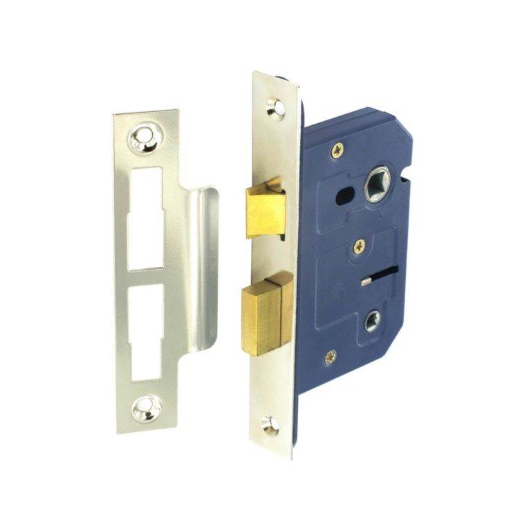 NEW Securit Bathroom Lock 63mm Nickel Plated