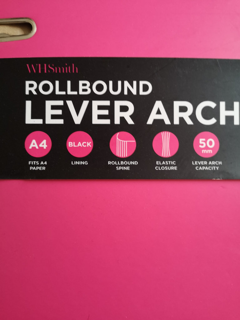 NEW W H Smith rollbound lever arch file