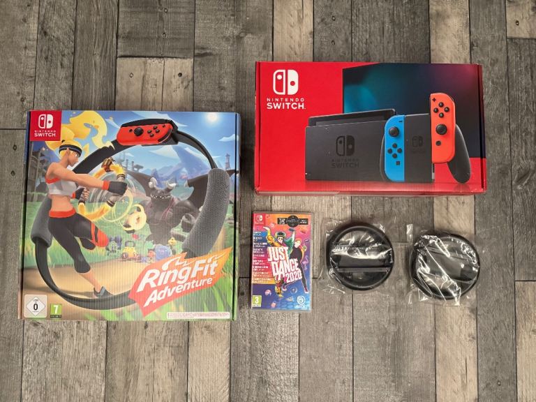 Nintendo Switch + RingFit + 32gb + Just Dance