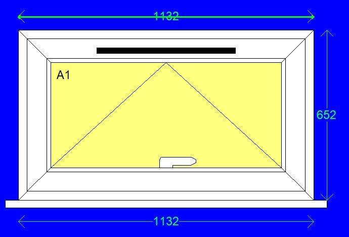 White uPVC Window Obscure 1130x650mm bathroom toilet