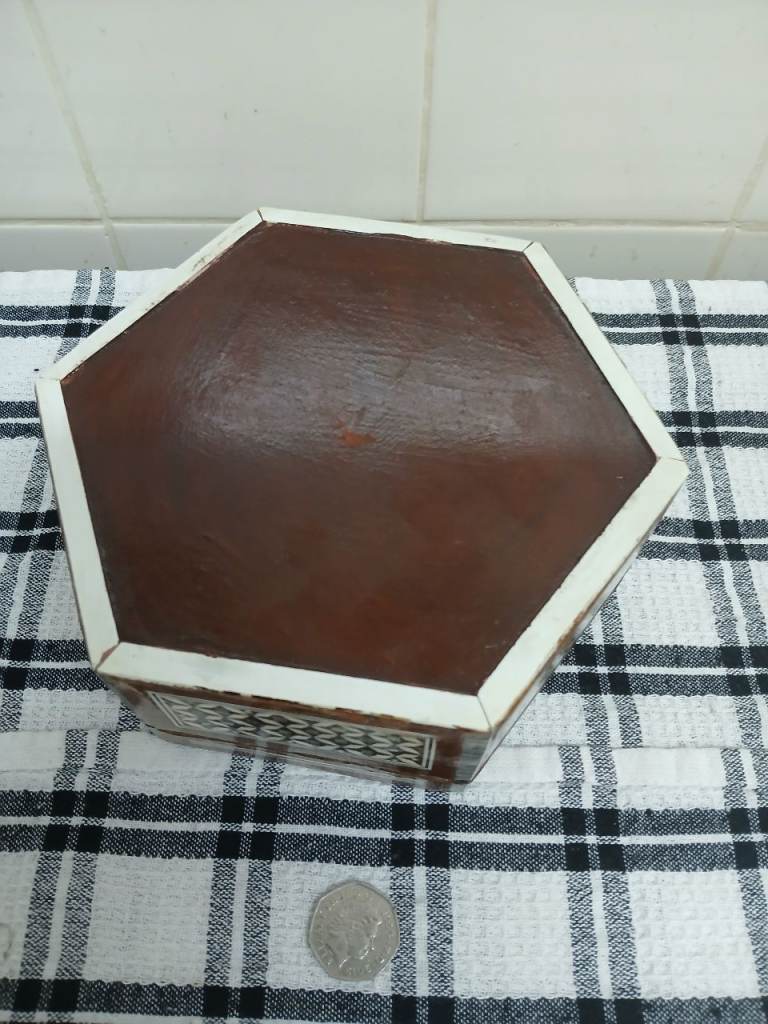 Mother of pearl wooden box