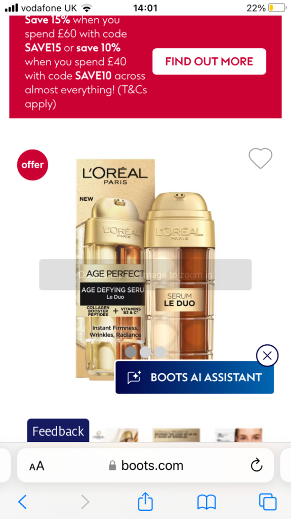 L’Oréal and NO7 cream’s 