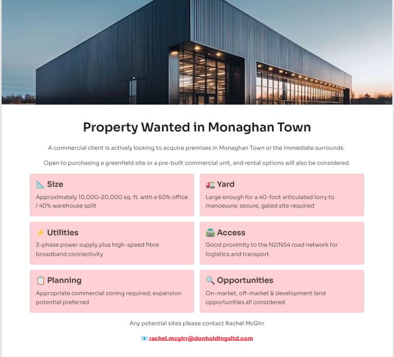 Commercial/Site/Unit Wanted Monaghan