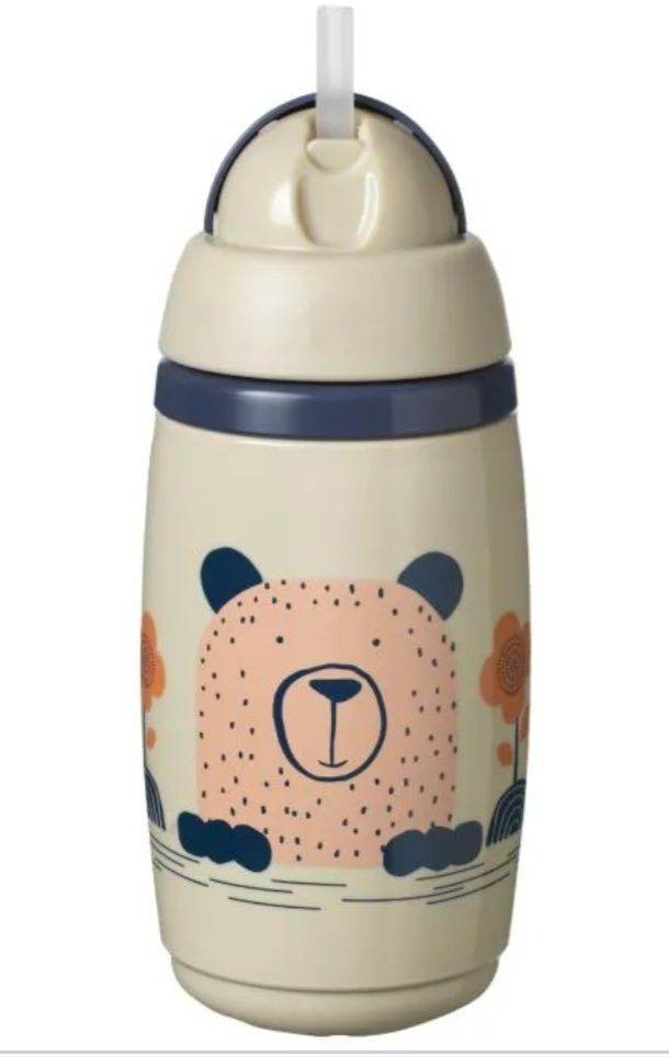 Tommee Tippee Straw Cup for Toddlers, 12m+, Leak and Shake-Proof, Antibacterial Straw, 266ml