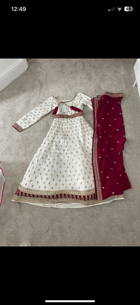 Girls Party Long Indian Dress Size XS