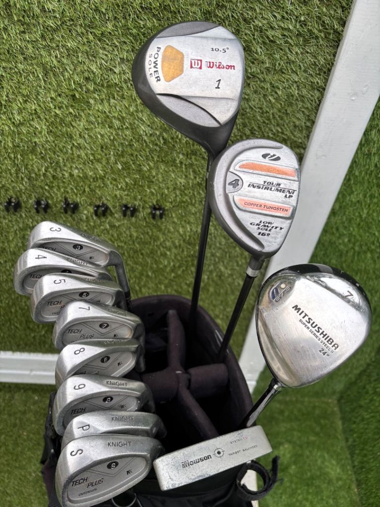 Cheap Starter Golf Set: Knight Tech Plus Irons + Wilson Driver (10.5°) + Fairway Woods + Lynx Bag