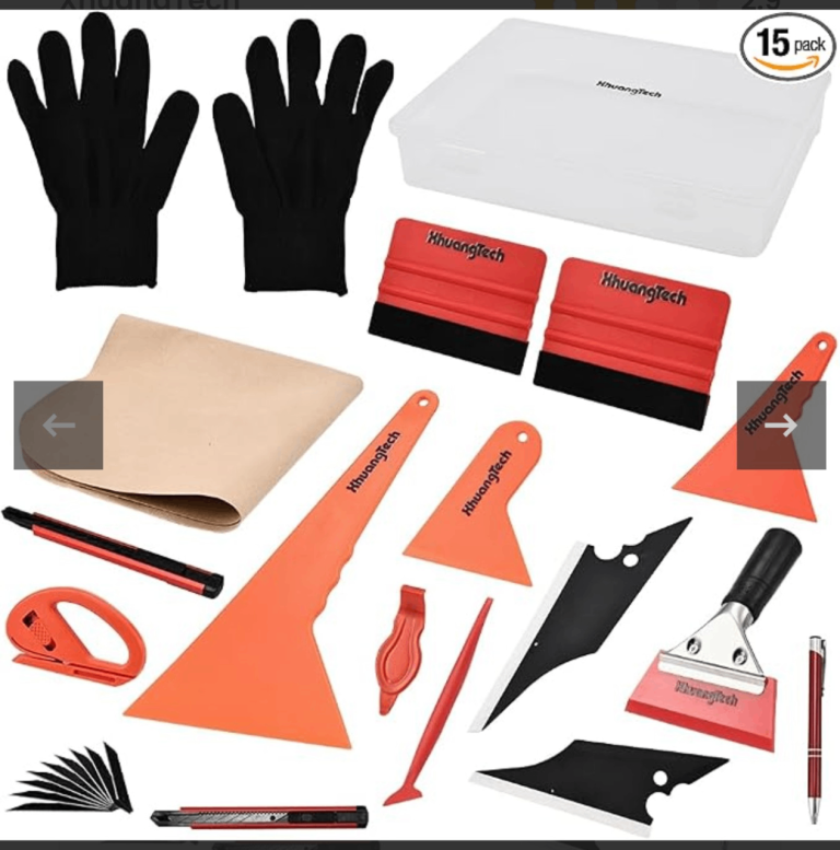 XhuangTech 15-Piece Car Tint & Vinyl Wrap Tool Kit 