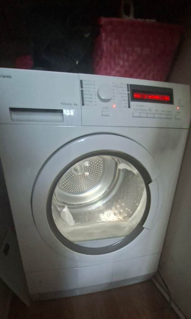 John Lewis JLTDH20 Heat Pump Condenser Tumble Dryer, 8kg Load, A+ Energy Rating, White