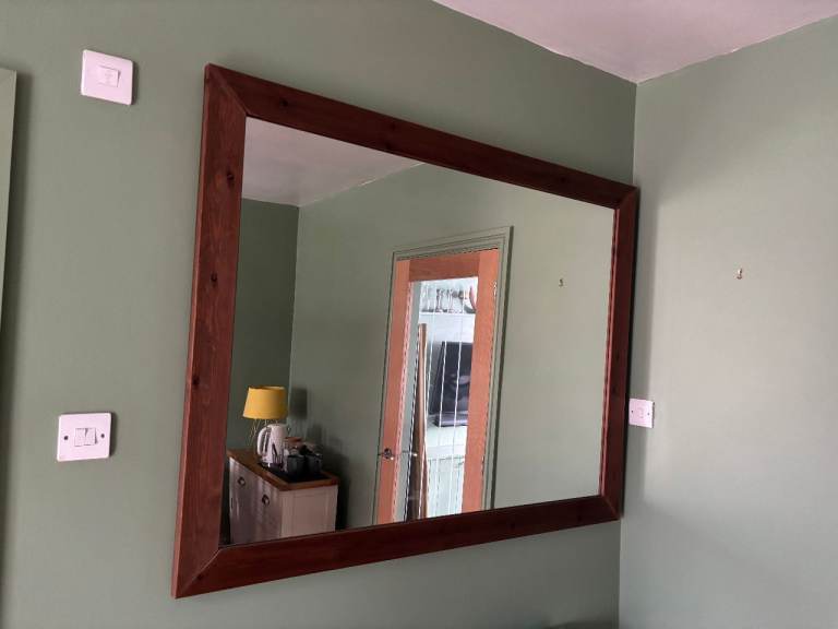 Large Wooden Framed Mirror – 54” x 42”