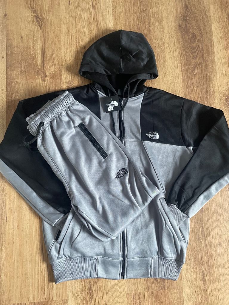 The North Face men’s tracksuit grey and black
