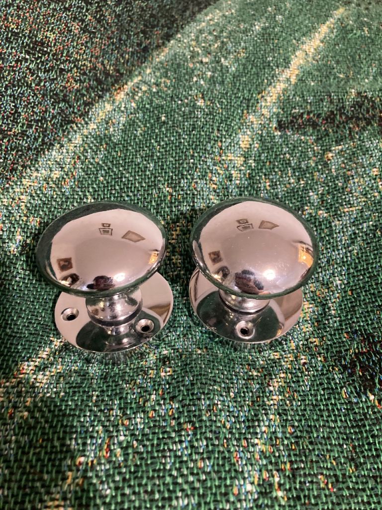 Silver internal door knobs