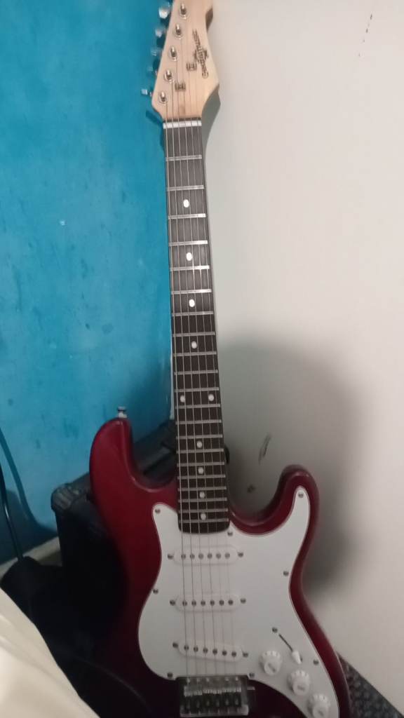 electric guitar and amp