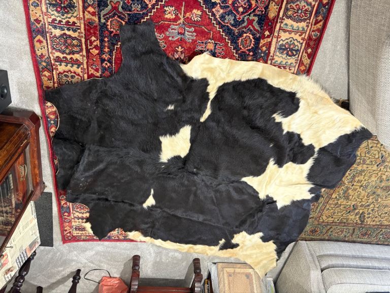 Genuine cow hide rug