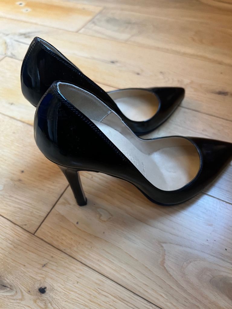 Black Patent Classic Pump - UK size 2