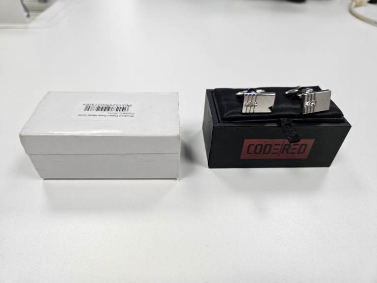 CODE RED Silver Cufflinks – As Good As New