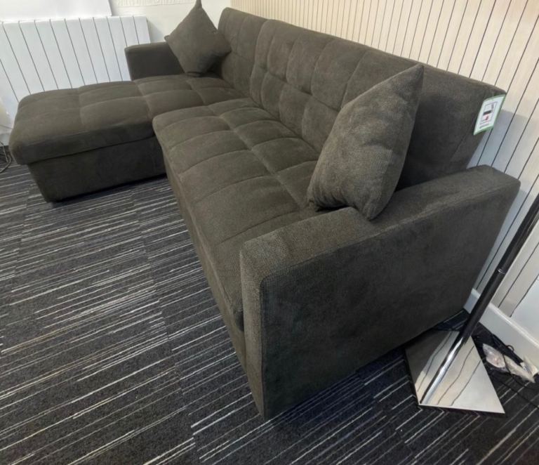 Sofa Bed Dark Grey - Still in Box New - With Storage - Free Delivery 