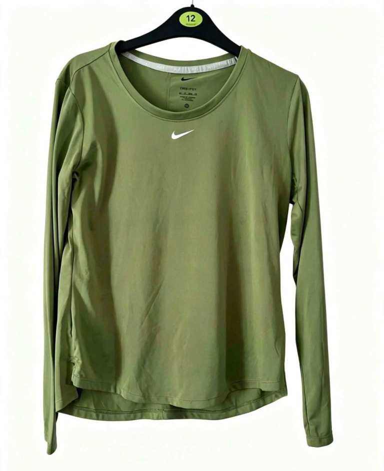 Nike Long Sleeve Running Top - Green, Size 12, Good Condition