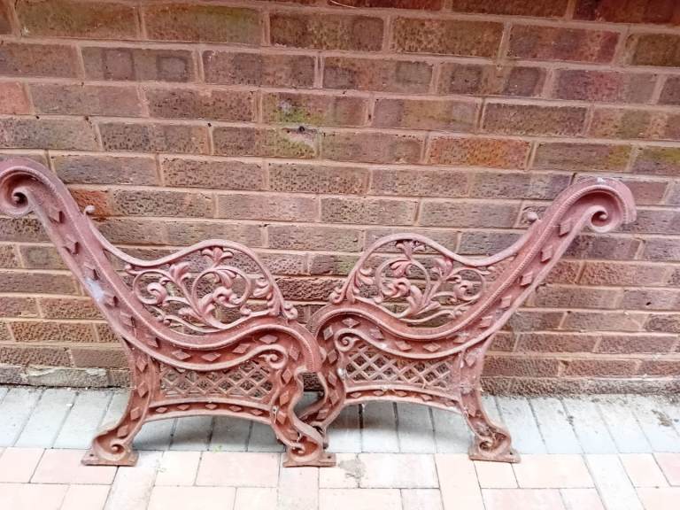 Cast iron bench ends