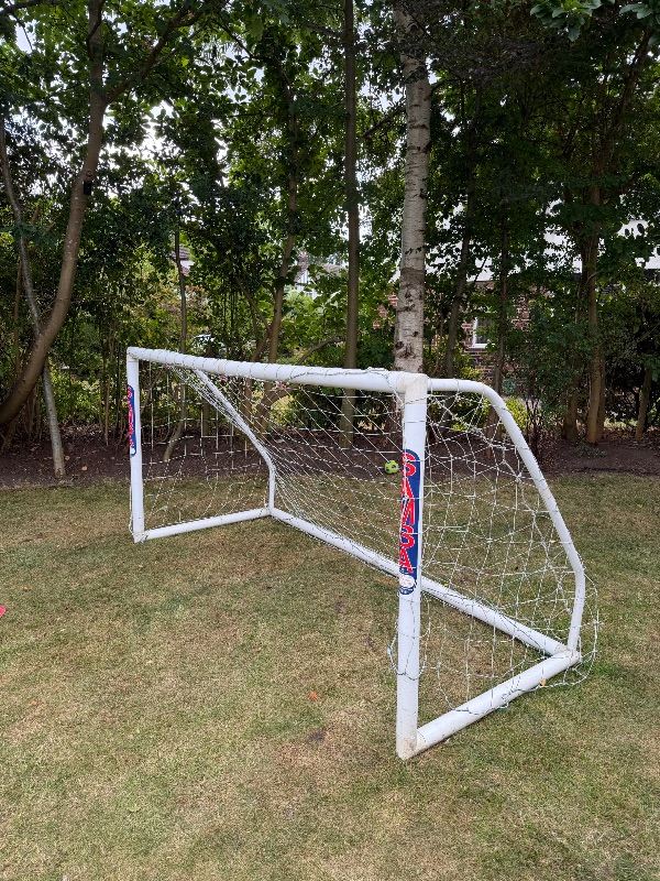 Garden Football Goal – White, Good Condition