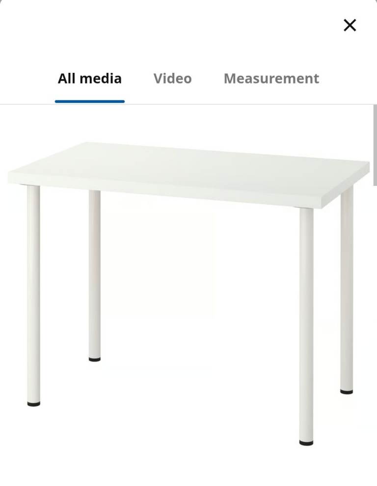 Ikea LINNMON / ADILS Table, white, 100x60 cm