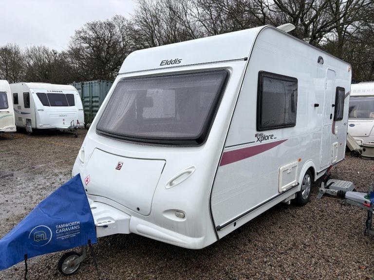 ELDDIS XPLORE 452 -LIGHTWEIGHT 2 BERTH CARAVAN WITH END WASHROOM AND MOTORMOVER