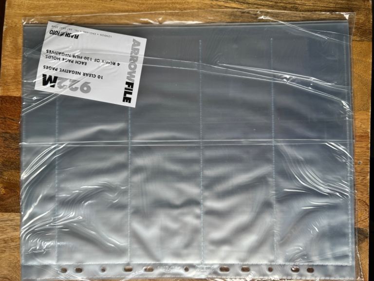 Arrowfile 120 Film Negative Filing Sleeves