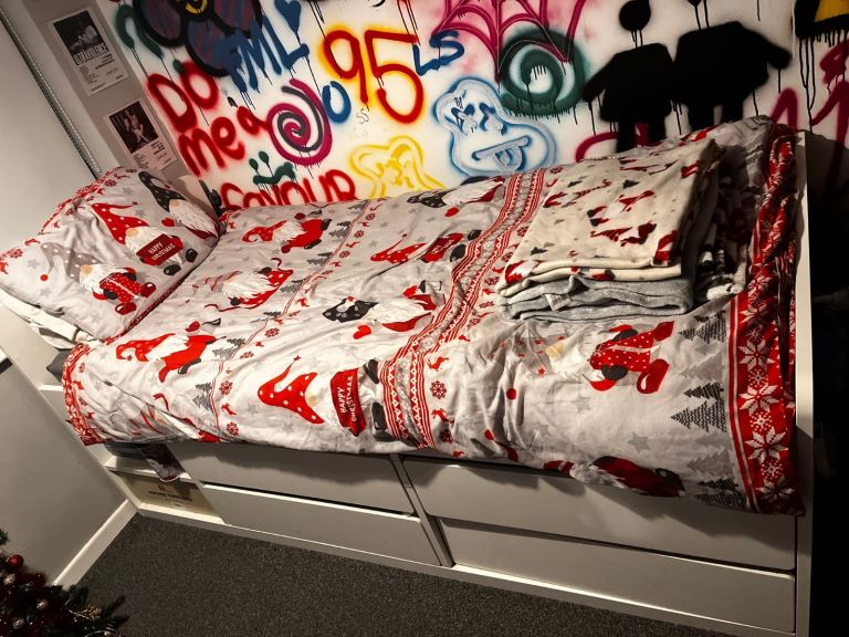 image for Single bed and mattress 