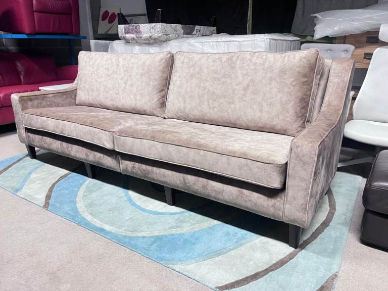 Brand New Brown High Quality Fabric 5 Seater Sofa 