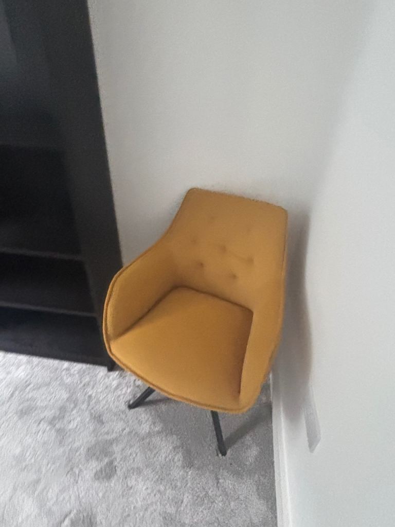 Yellow Swivel Accent Chair – Good Condition