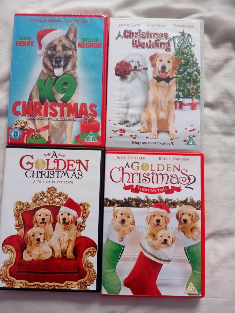 Christmas DVDs - Dog Theme x 4
