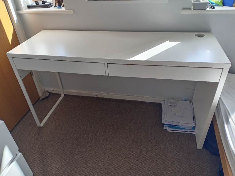 White double IKEA desk