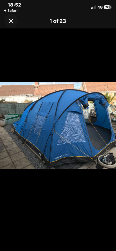 Hi Gear Voyager 6 Man Tent – Blue, Good Condition
