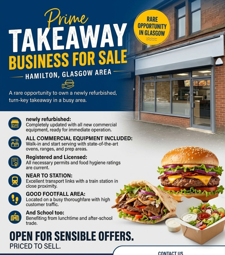 Takeaway for sale