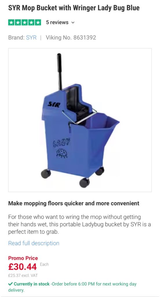 Ladybug mop buckets 