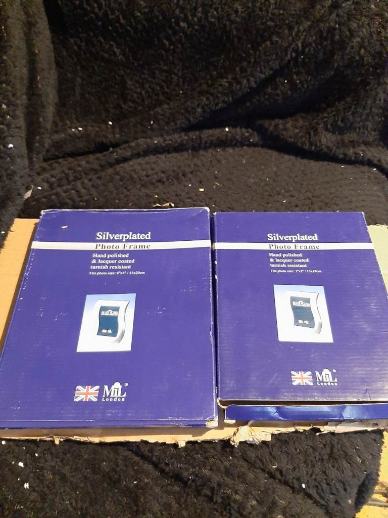 Two New Silverplated Photo Frames by MIL London – 5"x7"