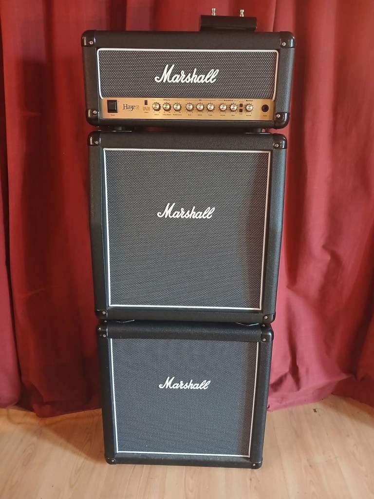 Marshall Haze 15 MHZ15 15W All-Valve Guitar Amp Head + 2x 1x12" Cabinets - Full Mini Stack 