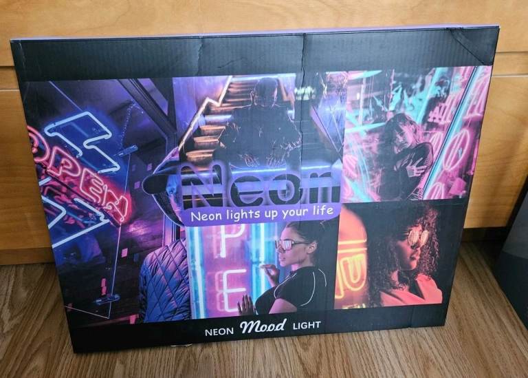 Neon Mood Led Light White Happy Birthday Signs Wall Decor Party