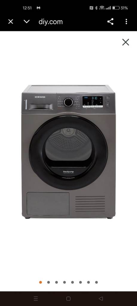 SAMSUNG Tumble Dryer – Grey, Brand New