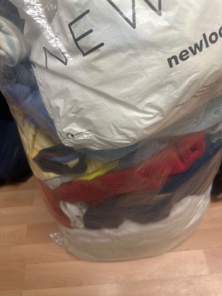 Big bag of baby clothes & cot-bed mattress and quilt , £10.00 for Sale