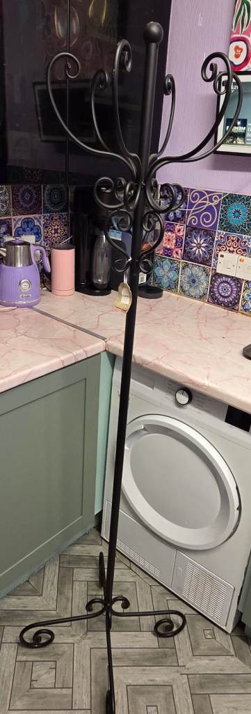 Black vintage style coat stand