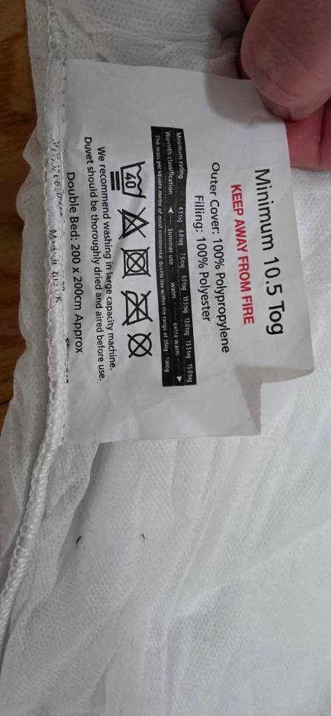 Double Duvet 10.5 Tog New / Not slept in