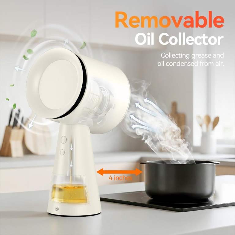 Portable Range Hood – 3‑Speed, Multi‑Filter System (White)