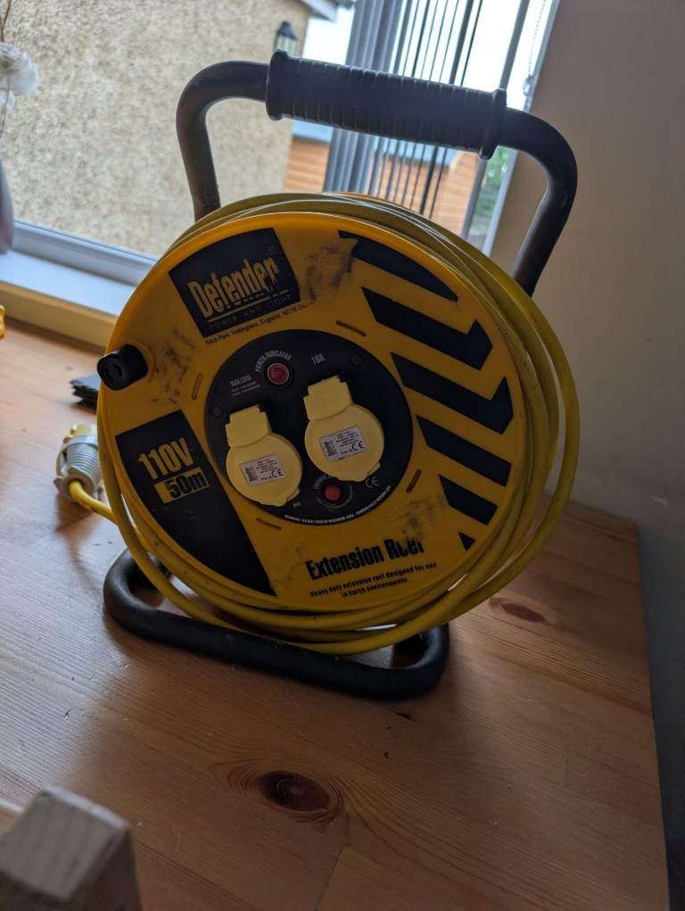 Defender 110V 50m Extension Reel – Good Condition