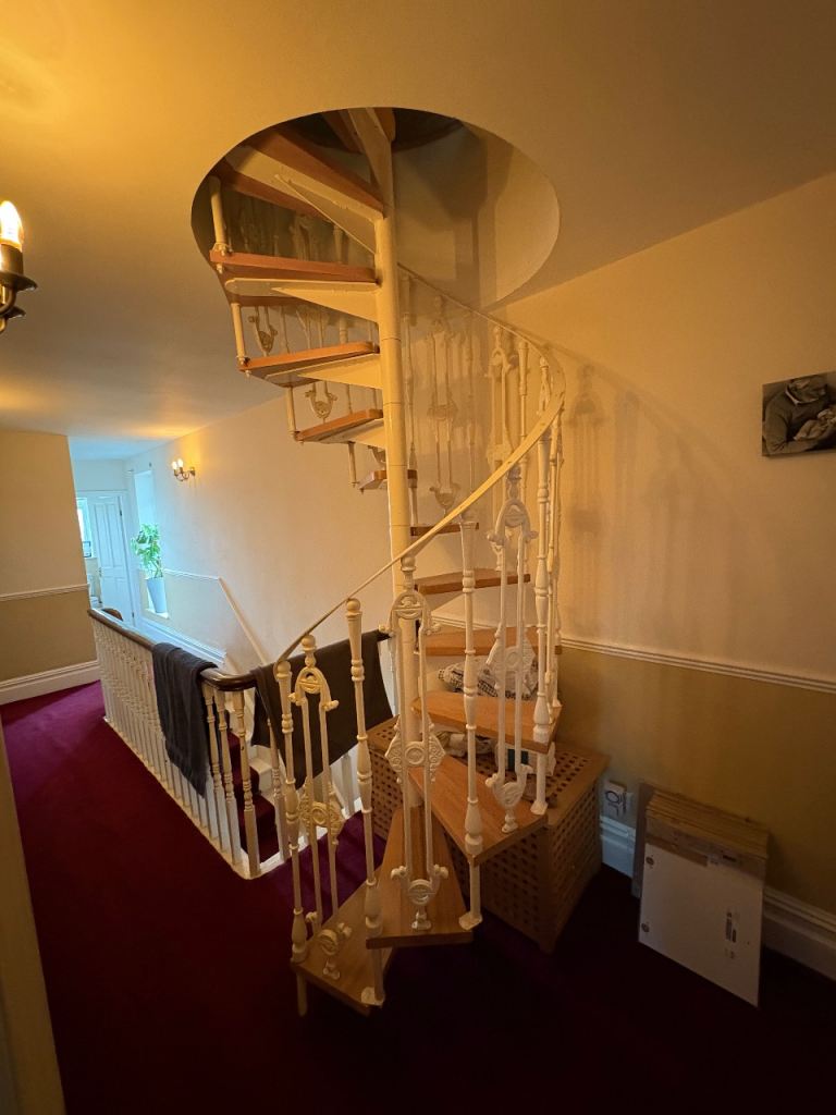 Cast iron spiral staircase 