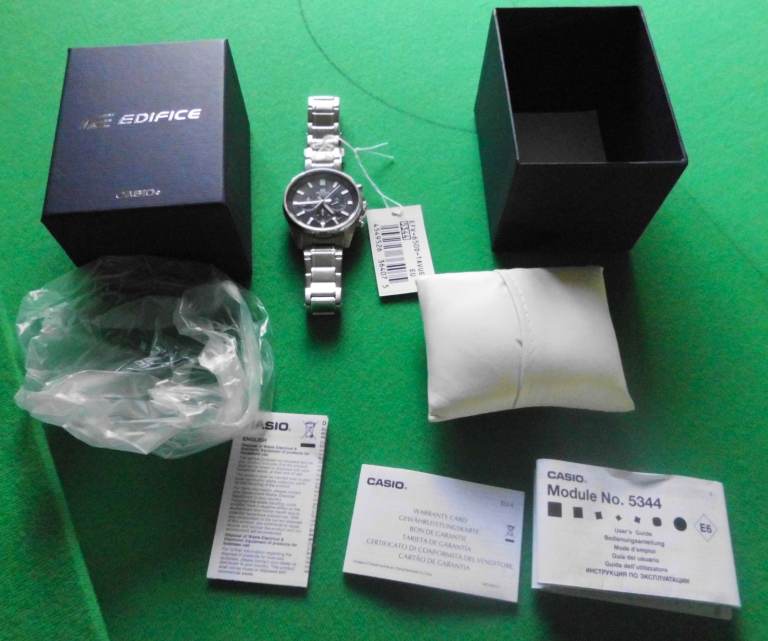 Casio Edifice Watch – Silver and Black New