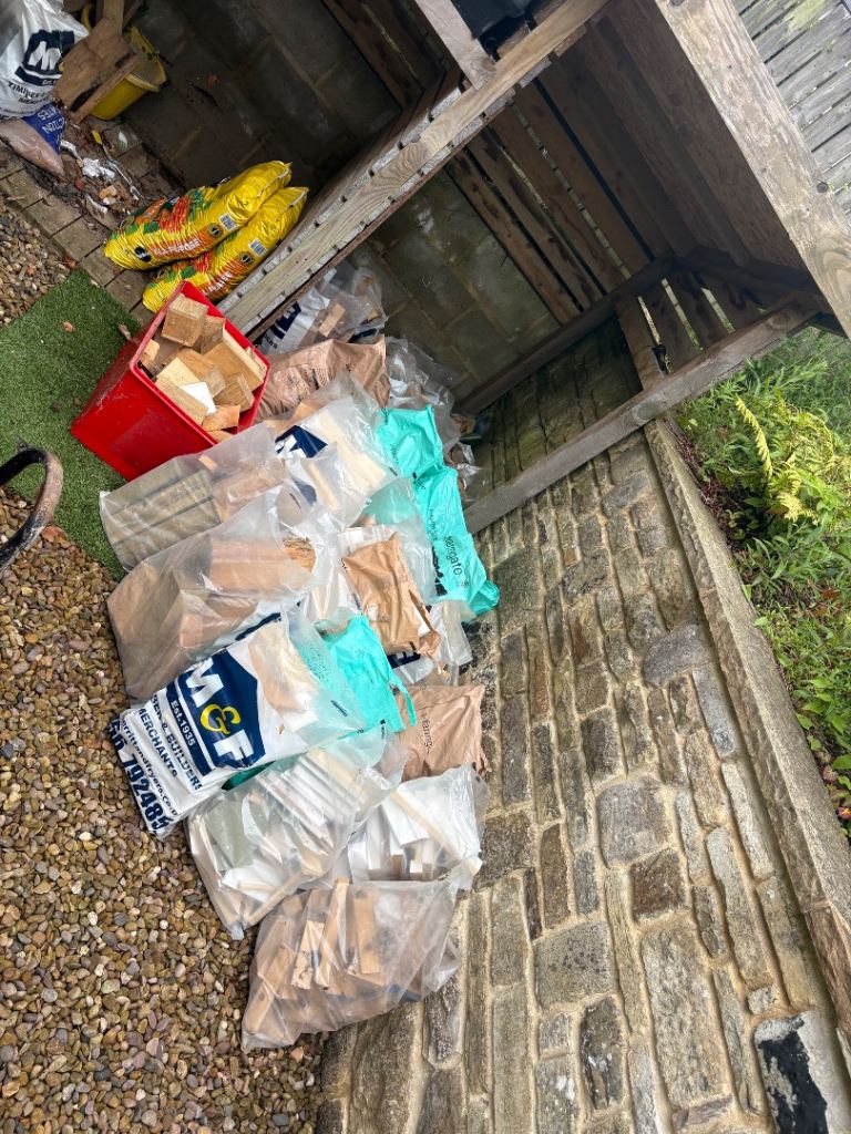Bagged firewood 