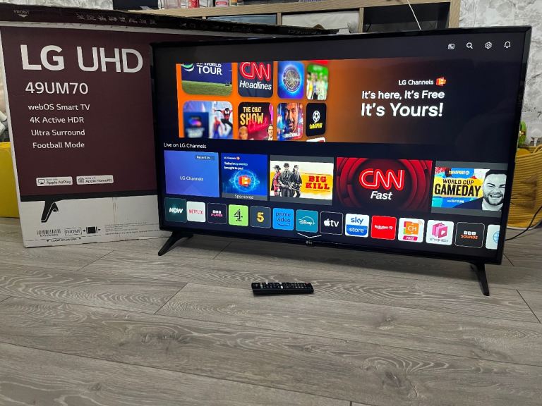 50” LG 4K uhd hdr smart tv with box