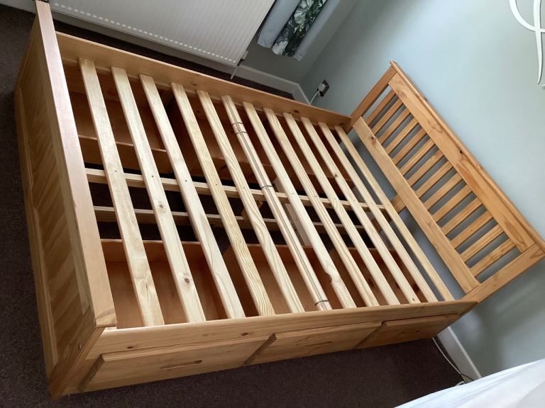 Mission Double Storage Bed Frame by Hime Living includes 6 large storage drawers