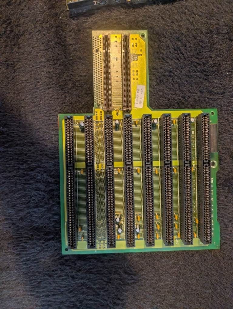 Vintage IBM Gala Planar PC motherboard with riser and complimentary controller cards
