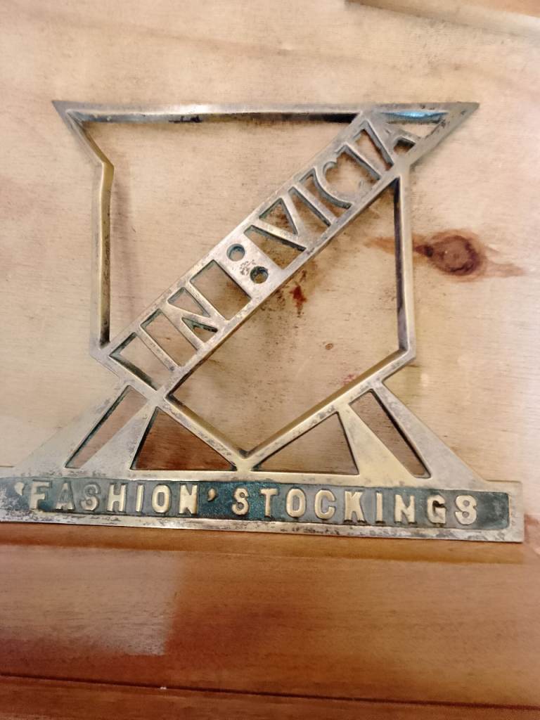 Art Deco original shop display advertising ladies stockings (Invicta Fashion Stockings)